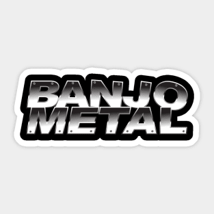 Banjo Metal Sticker